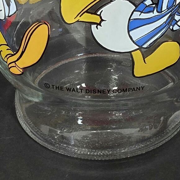 Vtg Anchor Hocking Walt Disney Juice Carafe w Lid Mickey Mouse And Friends USA - Picture 5 of 12